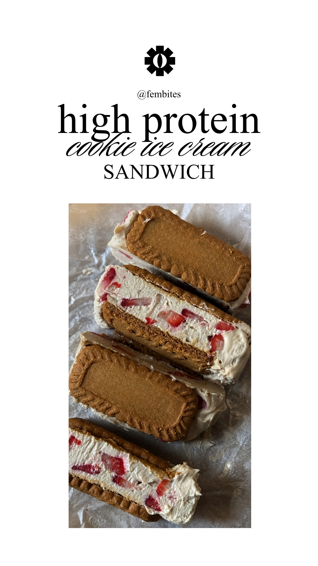 High Protein Cookie Ice Cream Sandwiches