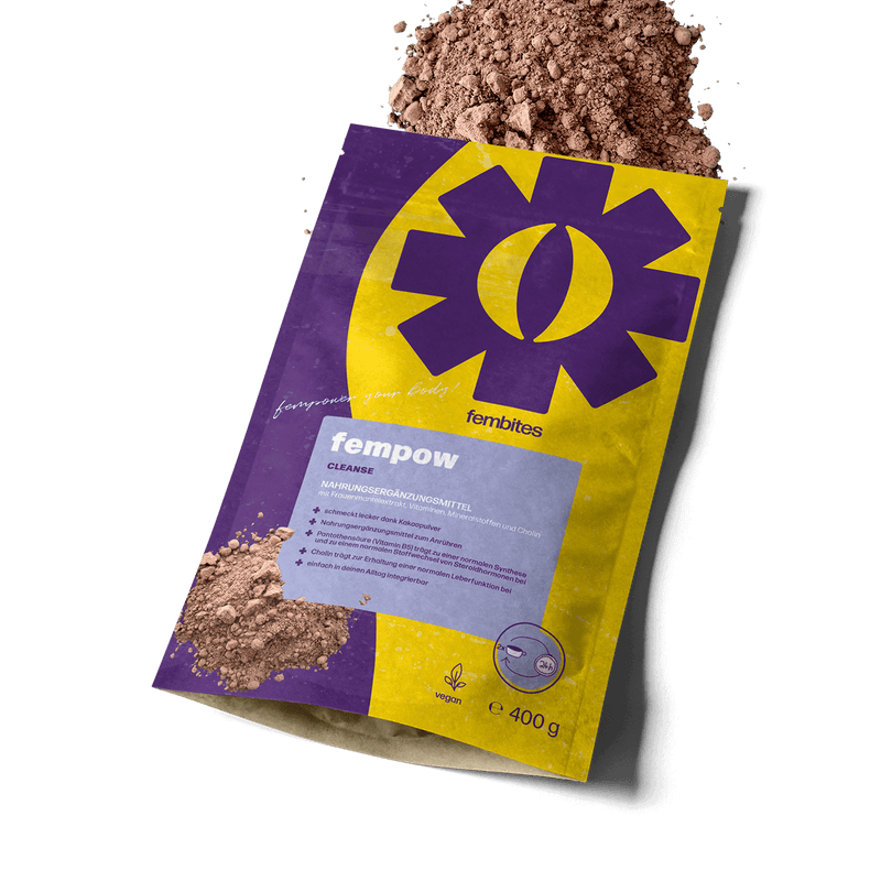 fempow Cleanse Pulver gegen hormonellen Haarausfall, Darmprobleme und hormonelle Akne