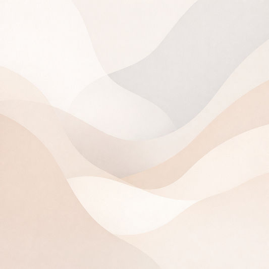 Abstrakte, minimalistische Formen in neutralen Farben – symbolisiert Ruhe, Wärme und gepflegte Winterhaut