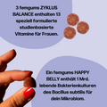 fembites für Frauen femgums ZYKLUS BALANCE Vitamine, femgums HAPPY BELLY Bakterienkulturen