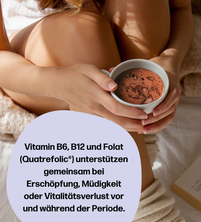 4 Monatskur fempow® PMS SUPPORT* - Vitamin B6 trägt zur Regulierung der Hormontätigkeit bei