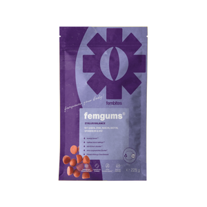fembites femgums ZYKLUS BALANCE Nahrungsergänzung Fruchtgummis für hormonelle Balance mit Eisen, Zink, Niacin, Biotin, Vitamin B6 und B12