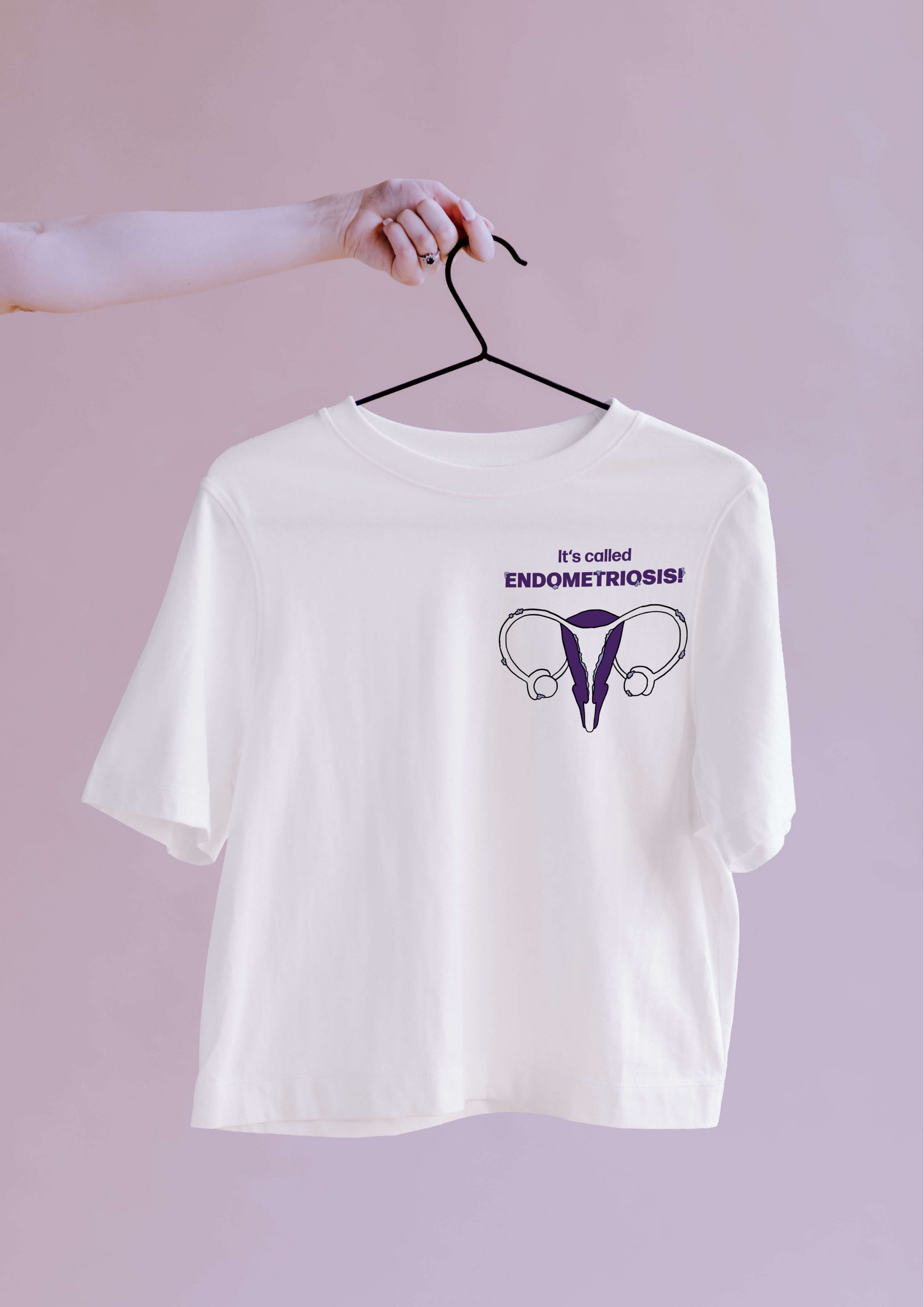 bedrucktes Tshirt mit Endometriose Aufdruck