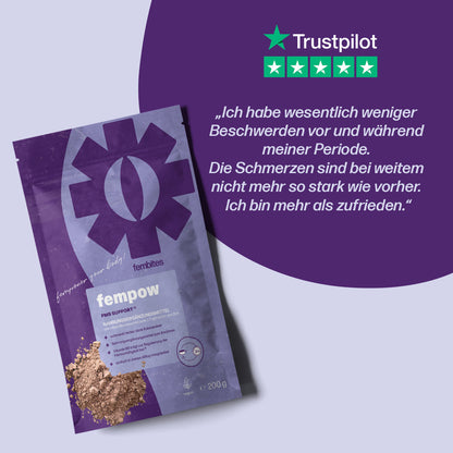 Bewertungen für fempow PMS Support Pulver zur Hormonregulierung